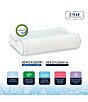 Color:White - Image 3 - Cooling Gel Overlay Memory Foam Contour Bed Oversized Pillow