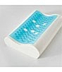 Color:White - Image 4 - Cooling Gel Overlay Memory Foam Contour Bed Oversized Pillow