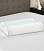 Color:White - Image 5 - Cooling Gel Overlay Memory Foam Contour Bed Oversized Pillow