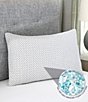 Color:White/Grey - Image 2 - Gel-Infused Memory Foam Polyester Cluster Jumbo Bed Pillow with Charcoal Infused Cover