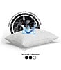 Color:White/Grey - Image 5 - Gel-Infused Memory Foam Polyester Cluster Jumbo Bed Pillow with Charcoal Infused Cover