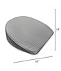 BodiPEDIC Pressure-Relieving Support Memory Foam Pregnancy Wedge Pillow, Color:Grey - Image 3