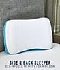 Color:White - Image 2 - Side and Back Sleeper Gel-Infused Memory Foam Bed Oversized Pillow