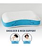 Color:White - Image 4 - Side and Back Sleeper Gel-Infused Memory Foam Bed Oversized Pillow