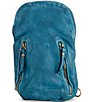 Color:Teal - Image 1 - Logan Leather Sling Backpack