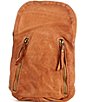 Color:Cognac - Image 1 - Logan Leather Sling Backpack