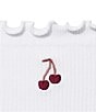 Bombas Frilly Cherry Embroidered Quarter Socks - Image 3