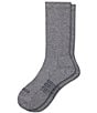 Color:Washed Black - Image 1 - Hybrid Marled Rib Calf Socks