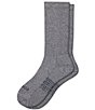 Bombas Hybrid Marled Rib Calf Socks, Color:Washed Black - Image 1