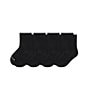 Bombas Little Kids Solid Calf Sock 4-Pack Socks, Color:Black - Image 1