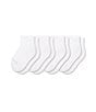 Bombas Little Kids Solid Calf Sock 4-Pack Socks, Color:White - Image 1