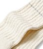 Bombas Marl Stripe Cuff Ragg Calf Socks, Color:Ivory - Image 2