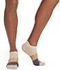 Color:Brownstone/Navy - Image 3 - Marled Tri-Block Ankle Socks