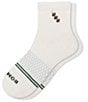 Bombas Olive Embroidery Quarter Socks - Image 1
