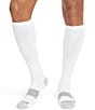 Bombas Over-The-Calf Solid Compression Socks, Color:White - Image 3