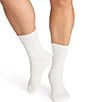 Bombas Solid Tuck Stitch Motif Scallop Edge Half Calf Socks - Image 2