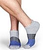Bombas Tri-Block Ankle Socks, Color:Light Grey Heather/Royal - Image 3