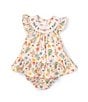 Color:Ivory - Image 1 - Baby Girls Newborn-24 Month Reglan Sleeved Botanical Print Dress