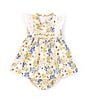 Color:Yellow - Image 1 - Baby Girls Newborn-24 Month Sleeveless Smock Bee Print Dress