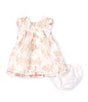 Color:Pink - Image 2 - Baby Girls Newborn-24 Months Burnout Trapeze Satin Bow Dress