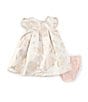 Bonnie Jean Baby Girls Newborn-24 Months Cap Sleeve Floral Jacquard Trapeze Bow Dress