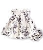 Color:Black/White - Image 2 - Baby Girls Newborn-24 Months Petal-Sleeve Floral Toile Mikado Trapeze Dress & Panty