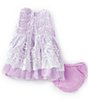 Color:Lavender - Image 2 - Baby Girls Newborn-24 Months Sleeveless Embroidered-Mesh-Overlay Fit-And-Flare Dress