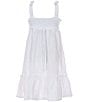 Bonnie Jean Big Girls Sleeveless Geometric-Crocheted-Bodice Gauze Empire Waist Dress, Color:White - Image 2