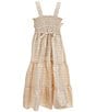 Bonnie Jean Big Girls Sleeveless Ruffle-Bodice Plaid Long Dress, Color:Natural - Image 2
