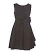 Color:Black - Image 2 - Big Girls 7-16 Sleeveless Scuba-Knit Fit-And-Flare Dress