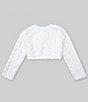 Color:White - Image 2 - Little Girls 2T-6X Long Sleeve Faux Fur Cardigan