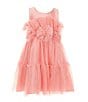 Color:Blush - Image 1 - Little Girls 2T-7 Sleeveless Tulle Cupcake Dress