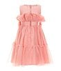 Color:Blush - Image 2 - Little Girls 2T-7 Sleeveless Tulle Cupcake Dress