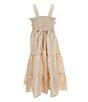Bonnie Jean Little Girls Sleeveless Ruffle-Bodice Plaid Long Dress, Color:Natural - Image 2