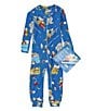 Color:Blue - Image 1 - Baby Boys 6-24 Months Long Sleeve The Going to Bed Book Coverall & Book Set