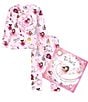 Color:Pink - Image 1 - Baby Girls 12-24 Months Long Sleeve Twinkle Two-Piece Pajamas & Book Set