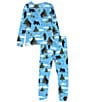 Color:Blue - Image 2 - Little/Big Boys 2-10 Big Bear Hug 2-Piece Pajama and Book Set