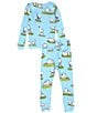 Color:Blue - Image 2 - Little/Big Boys 2-10 How Rocket Learned To Read 2-Piece Pajama & Book Set