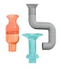 Color:Grey/Orange/Blue - Image 1 - TUBES Building Bath Toy Set