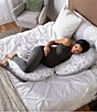 Color:Gray Scattered Leaves - Image 5 - Total Body Pregnancy Pillow - Gray Scattered Leaves