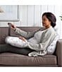 Boppy Total Body Pregnancy Pillow, Color:Gray Scattered Leaves - Image 7