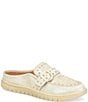 Born Alora Metallic Leather Studded Buckle Strap Loafer Mules - Image 1