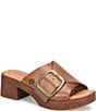 Born Bangle Leather Buckle Platform Slide Sandals - Image 1