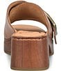 Born Bangle Leather Buckle Platform Slide Sandals - Image 3