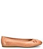 Color:Almond - Image 2 - Brin Leather Ballerina Bow Flats