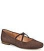 Born Brylee Suede Criss-Cross Straps Ballet Flats - Image 1