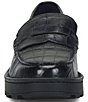 Born Carrera Crocodile Embossed Leather Lug Sole Platform Penny Loafers - Image 5