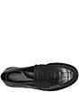 Born Carrera Crocodile Embossed Leather Lug Sole Platform Penny Loafers - Image 6