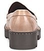 Color:Sabbia Taupe - Image 3 - Carrera Leather Lug Sole Platform Penny Loafers