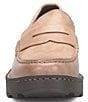 Color:Sabbia Taupe - Image 5 - Carrera Leather Lug Sole Platform Penny Loafers